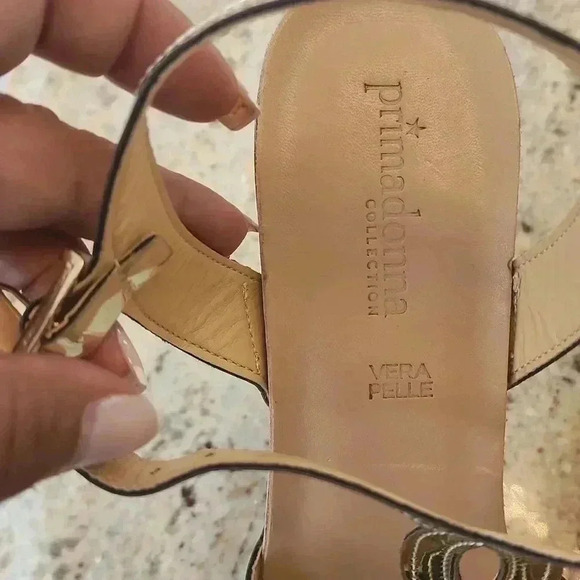 VERA PELLE GOLD PLATTFORMS - Picture 2 of 4